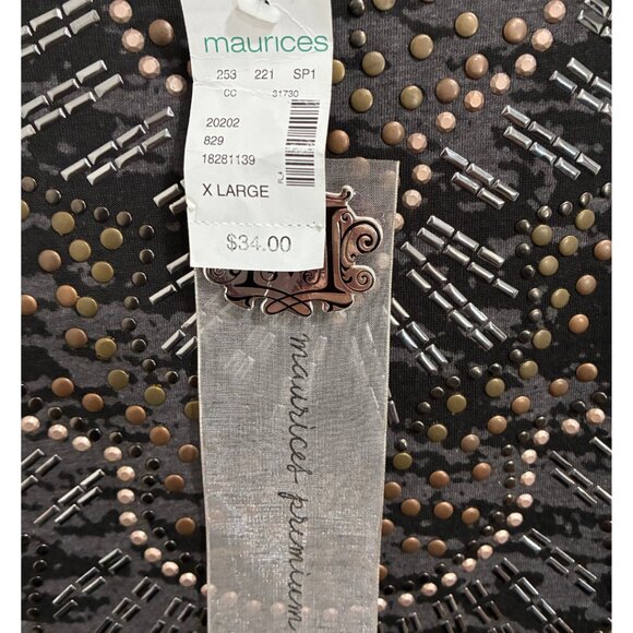 Maurices Women’s Medium Embellished Burnout Blouse - NWT - Picture 4 of 4